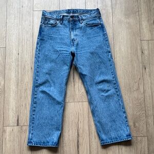 Levi’s Mens 33x30 Blue Jeans Classic Straight Leg Denim Medium Wash